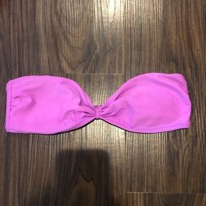 Purple bandeau swim top